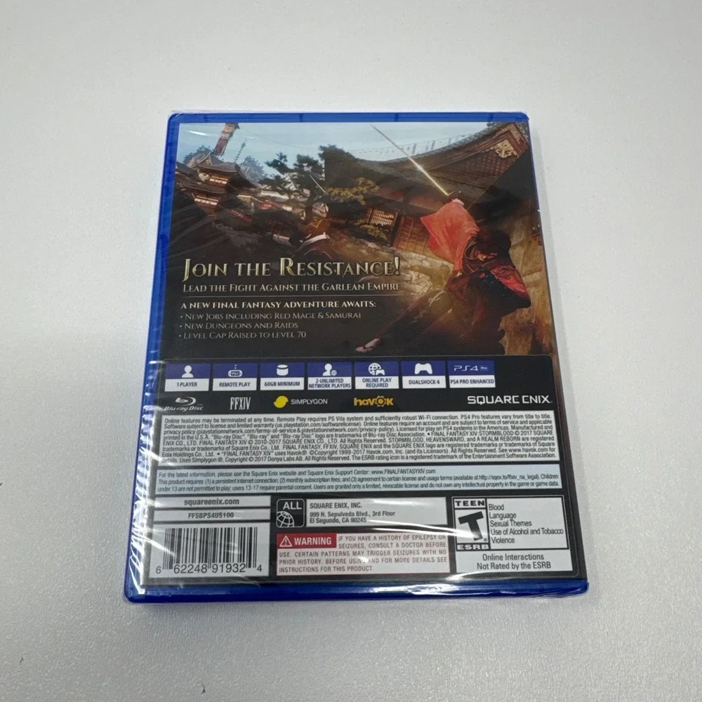 Final‎ Fantasy XIV Stormblood PS4 Sony PlayStation 4 New Sealed